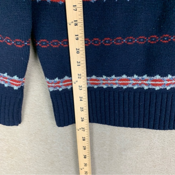 🚨⛔️SOLD⛔️🚨 J. Crew 100% Lambs wool Cardigan Size Small Blue Shawl Chunky Knit - Picture 8 of 8